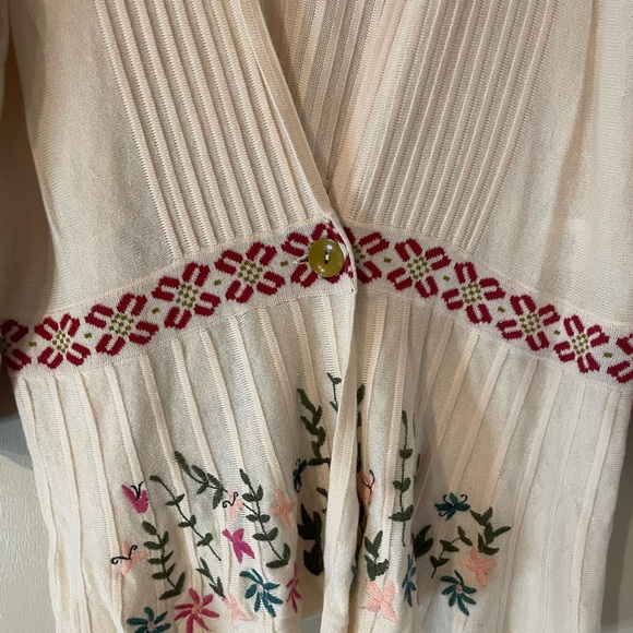 Sahalie Pink and Cream Floral Cardigan - Picture 3 of 4